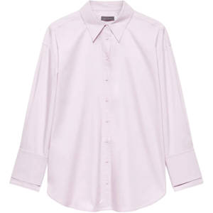 Mint Velvet Lilac Cotton Sleeved Shirt